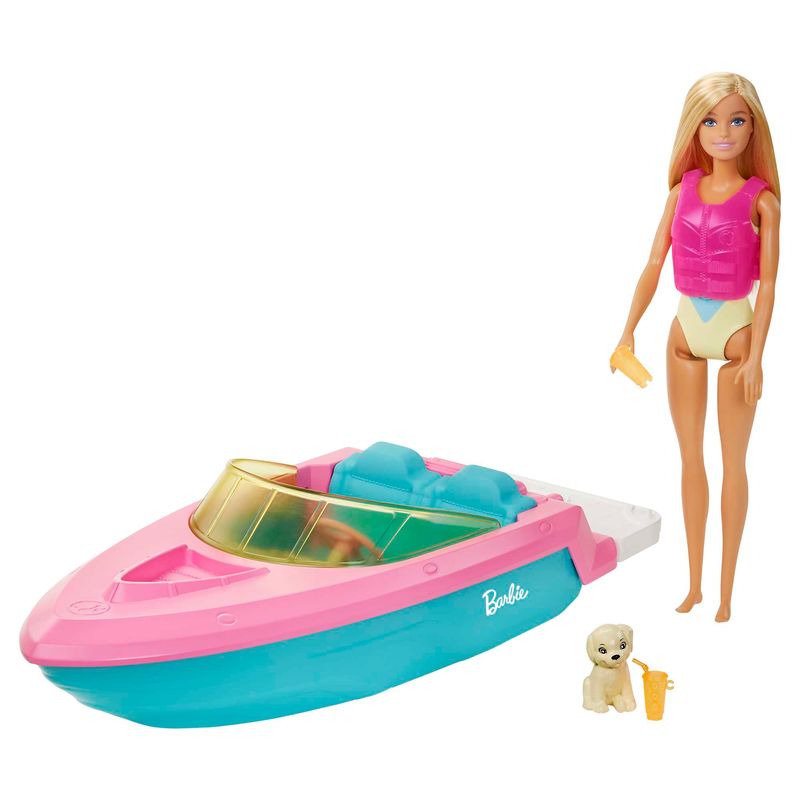Barbie--Fashion-Doll---Beauty-Vehiculo-Lancha