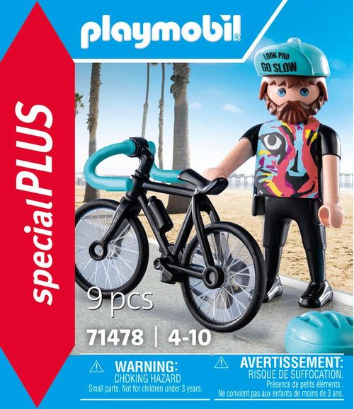 Playmobil Muñeco Ciclista de Carretera