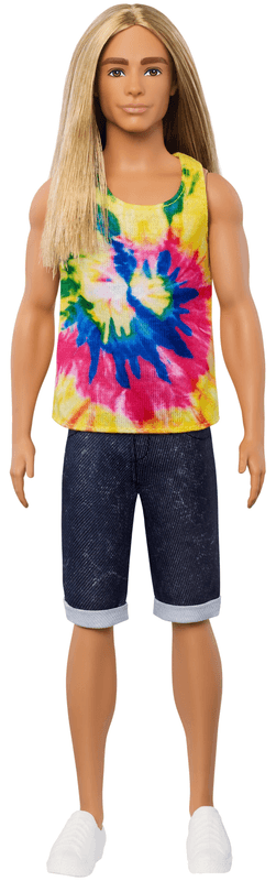 Barbie Fashion Doll & Beauty Ken Cabello Largo Slevlees Explotada y Boardshorts