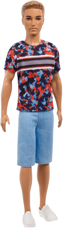 Barbie Fashion Doll & Beauty Ken Playera Camo y Bermudas