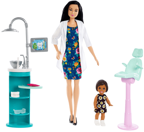 Barbie Profesiones Dentista con Bebé y Accesorios