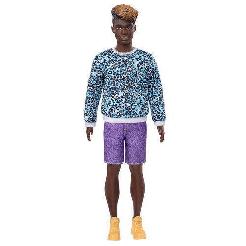 Barbie Fashion Doll & Beauty Ken Sudadera Animal Print y Boardshorts