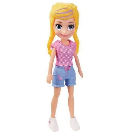 Polly Pocket Muñeca con Outfit a la Moda Rosa