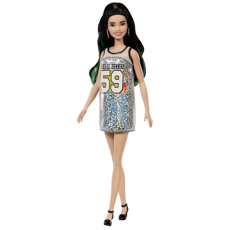 Barbie-Muñeca-Vestido-plateado
