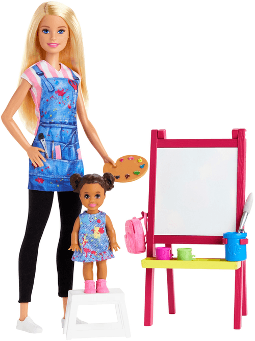 Barbie Profesiones Maestra de Arte Set deJuegos con accesorios y Niña
