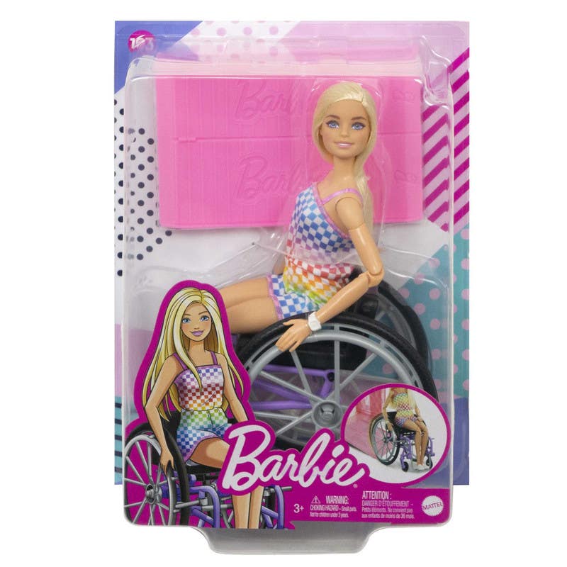 Mattel Barbie Fashionista Silla De Ruedas Morada HJT13