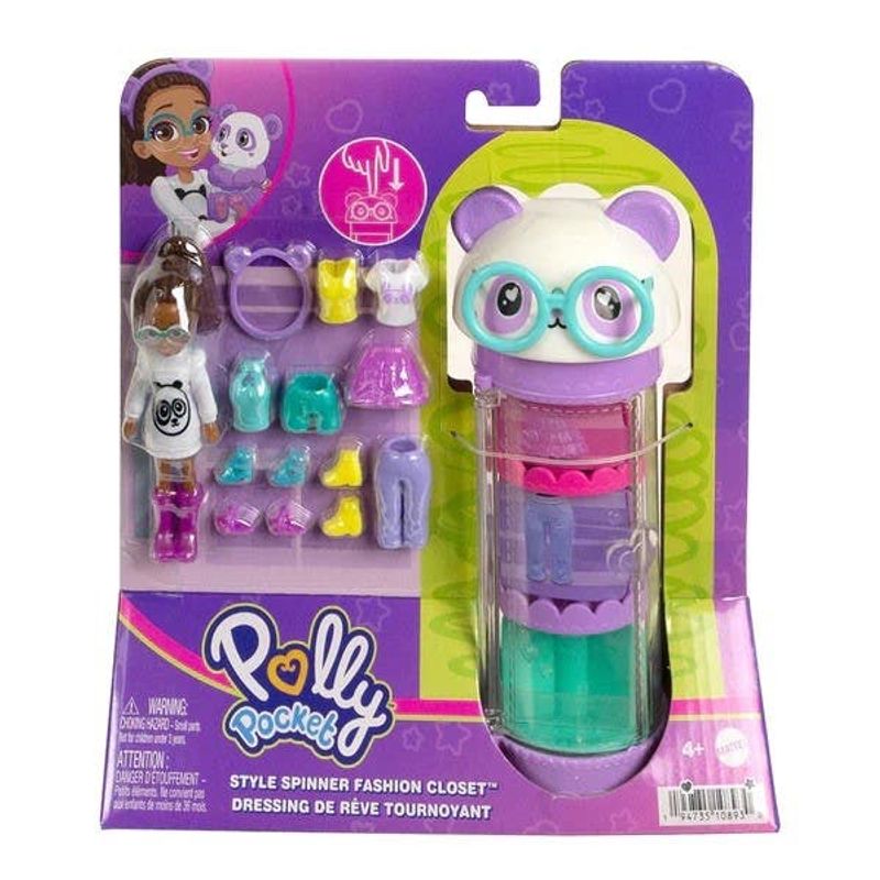 Mattel Polly Pocket Tubode Modas Giratorio de Panda HKW04