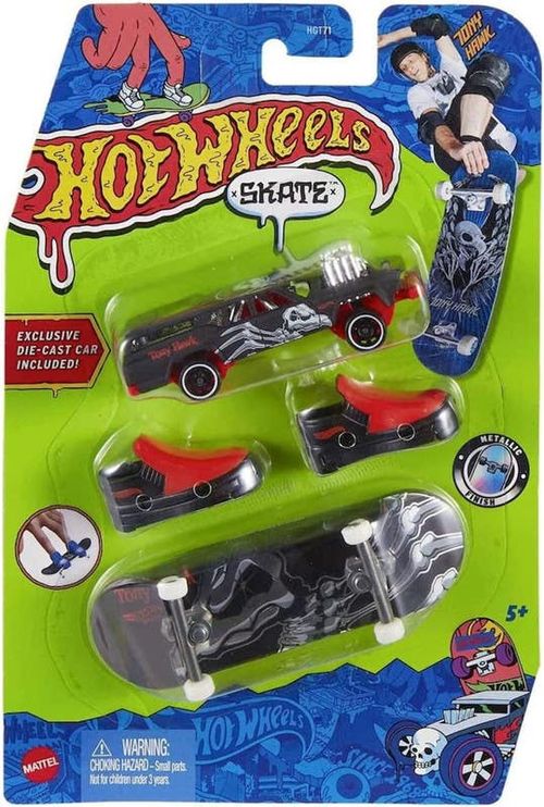 Hot Wheels 2 Pack Skate Patineta y Carro Gris