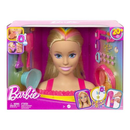 Barbie Rubia Fashion Style Peinados Arcoíris Neón