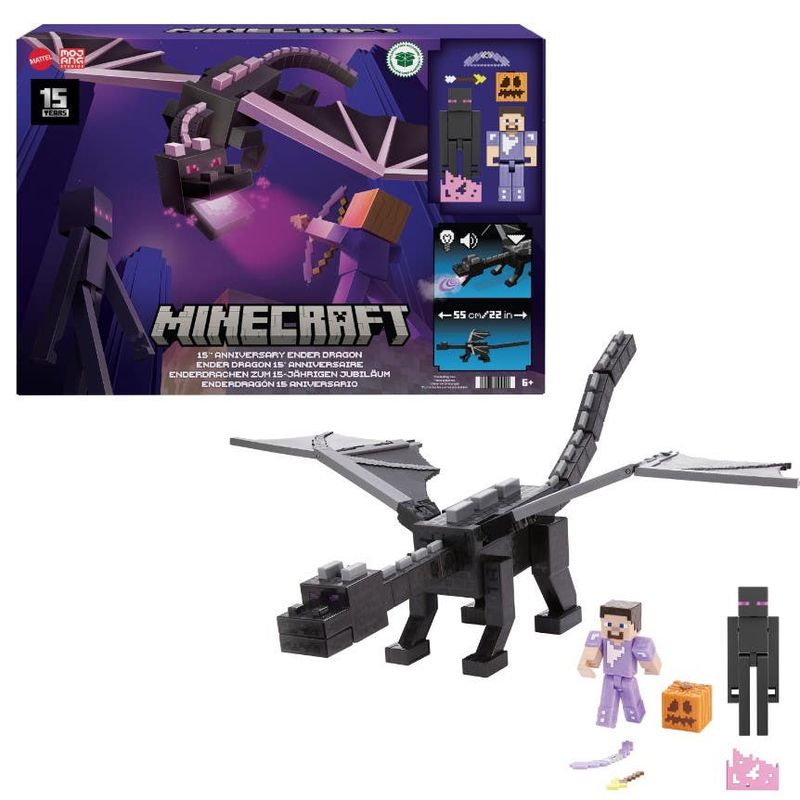 Mattel Minecraft Ender Dragon 15 Aniversario HTN25