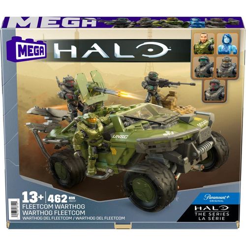 Halo Tanque Warthog del Fleetcom con 5 Mini Figuras de Mega Bloks