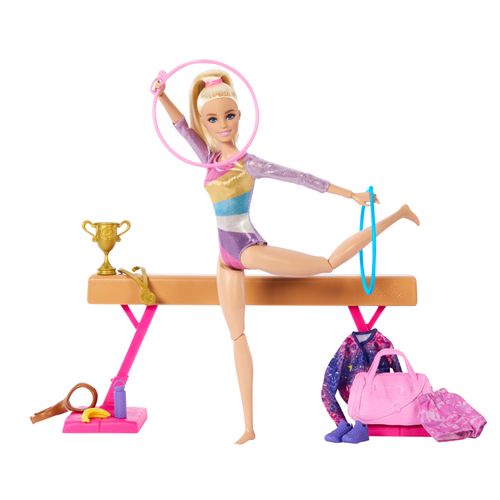 Barbie Rubia Profesiones Gimnasta con Set y Accesorios