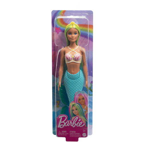 Barbie Sirena Cabello Verde y Azul HRR02