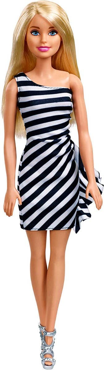 Barbie Fashion Vestido a Rayas Negro
