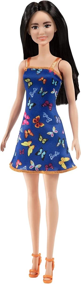 Barbie Muñeca Vestido Azul con Mariposas