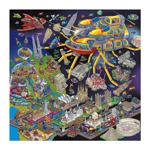 Rompecabezas Mundo Espacial de 500 Piezas