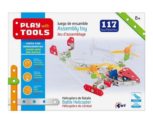 Helicóptero De Batalla  de Juguete Metálico para Armar