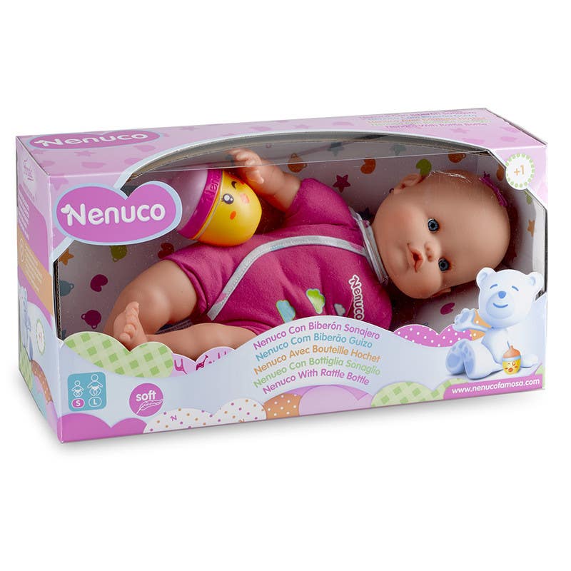 Famosa Nenuco Muñeca Rosa Biberón Sonajero 700012767