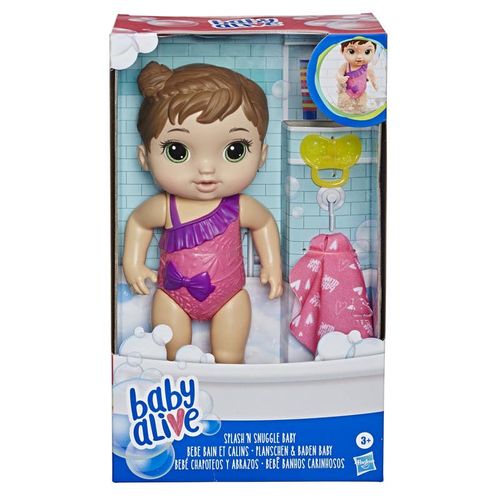 Muñeca Baby Alive Castaña Chapoteo y Abrazos