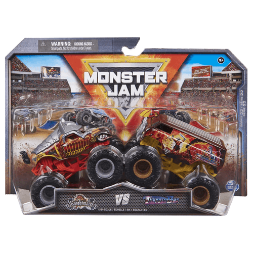 Monster Jam 2 Pack Grave Thunder Bus vs Nightmares