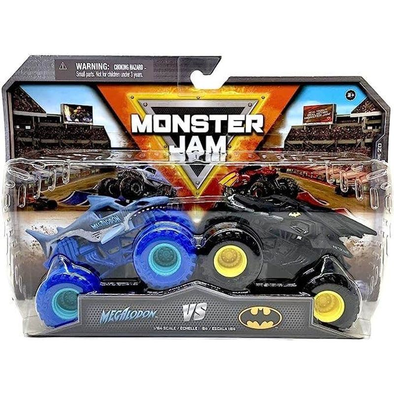 Spin Master Monster Jam 2 Pack Megalodon VS Batman 6064128