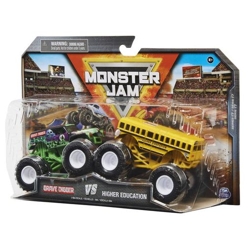 Monster Jam 2 Pack Grave Digger vs Higher Education