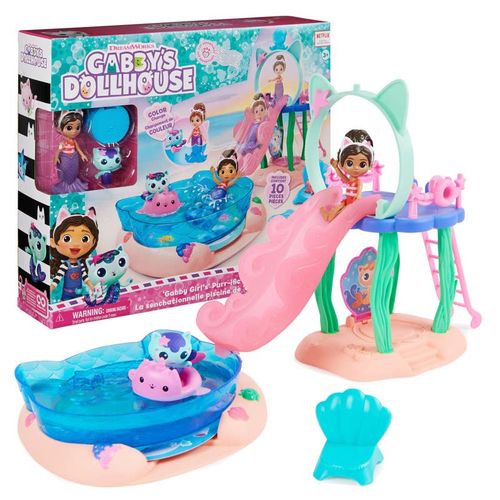 Gabby's Doll House  Set de Juego Alberca de Gabby con Figura y Mascota