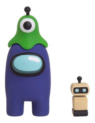 Among Us Set FiguraMorado 2.5" con Accesorios