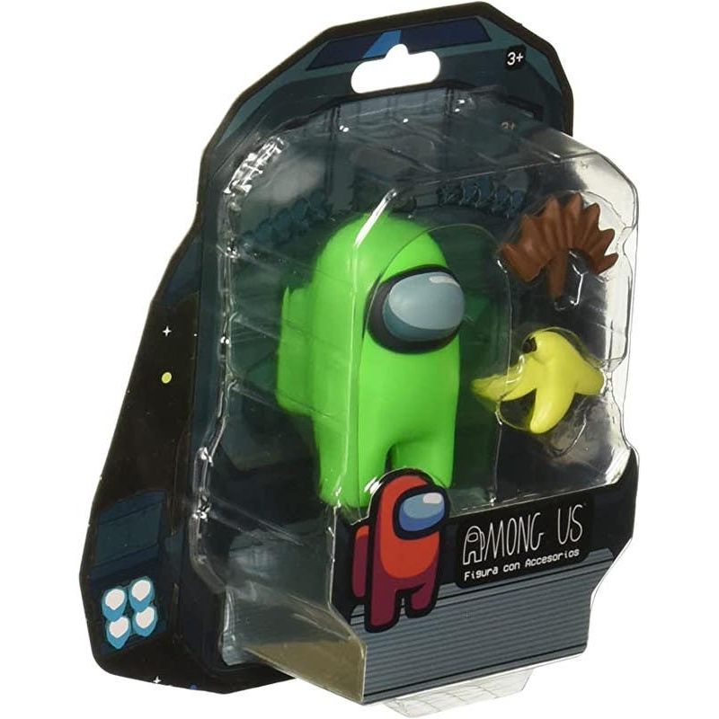 Ruz Imagine Among Us Verde Figura 2.5" Con Accesorios 172364