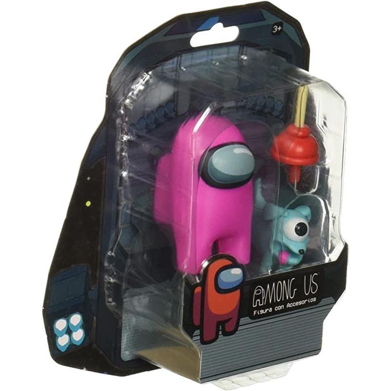 Ruz Imagine Among Us Rosa Figura 2.5" Con Accesorios 172364