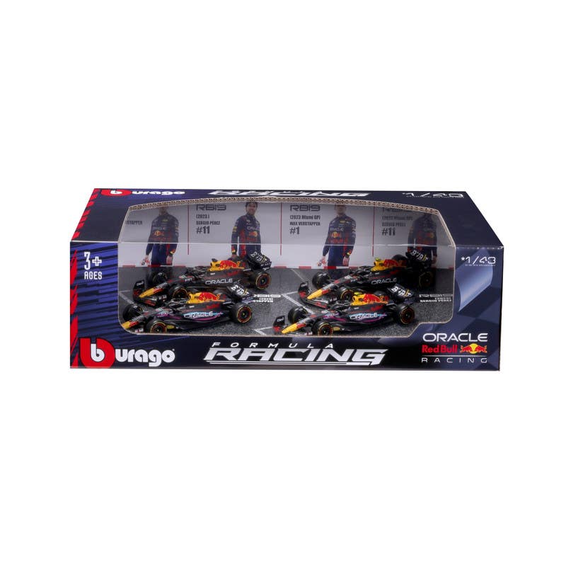 BBURAGO Red Bull Escala 1:43 Red Bull Racing RB19 4pack 18-38092