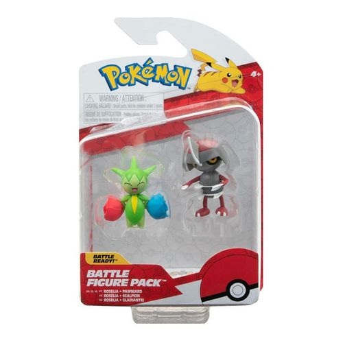 Pokémon 2 Pack Figuras de Batalla Pawniar Y Roselia PKW3504