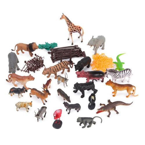 Animales de la Jungla Cubeta con 24 animales y 34 accesorios