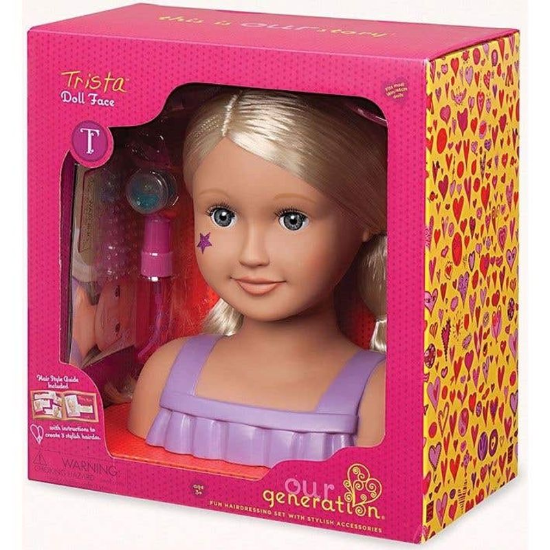 Our Generation Set Cabeza de Muñeca Para Peinar Trista BD37966Z