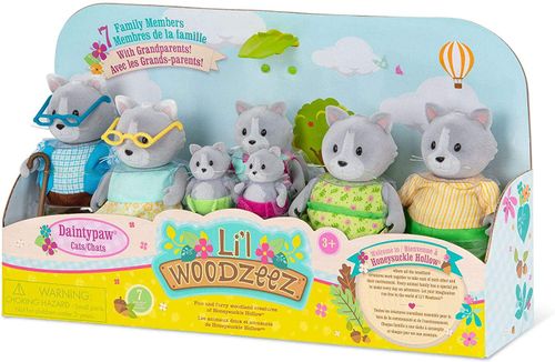 Lil Woodzeez Familia Gatos Con Abuelos