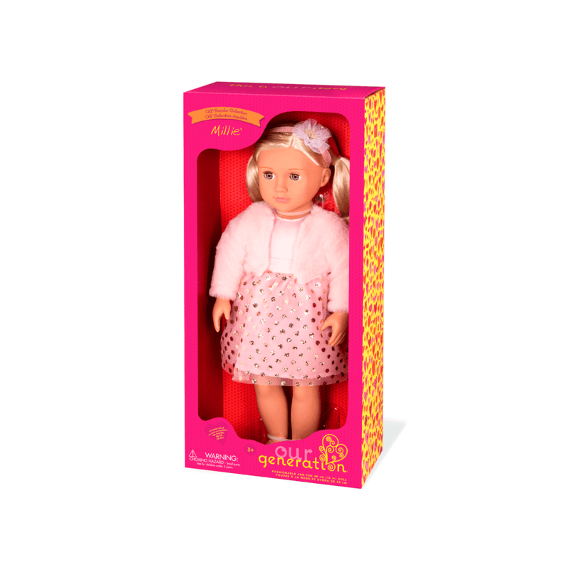 Our-Generation-Muñeca-Millie-con-Vetido-Rosa