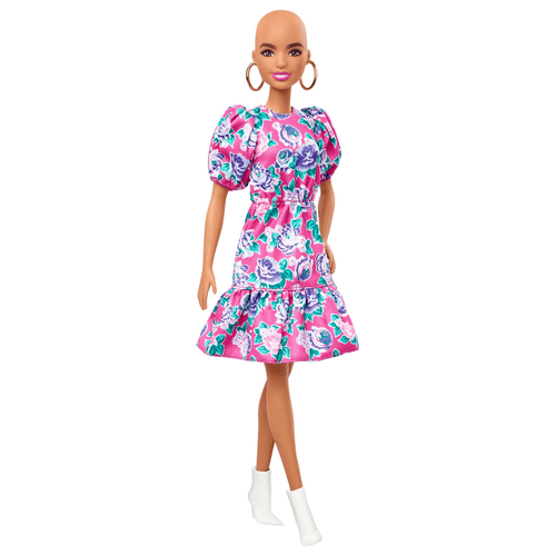 Barbie Inclusión Fashion Doll & Beauty Vestido de Flores y Calva