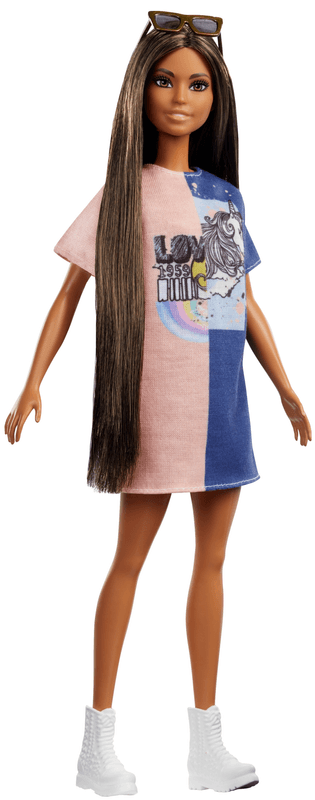 Barbie Fashion Doll & Beauty Long Hair Fashion Dress con Botas Blancas