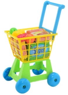 Juguetes Pre Escolar Carrito de Súper Mercado con Accesorios