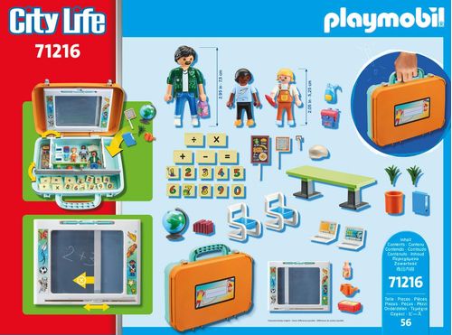 Playmobil City Life Maletín Salón de Clases con Pizarrón Mágico