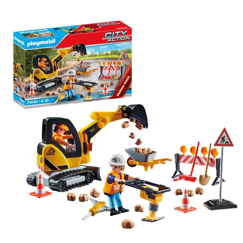 Playmobil-Promo-Packs-Construccion-de-Carreteras-71045