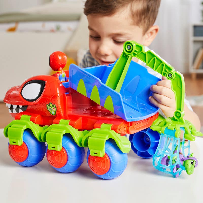 Hasbro-Marvel-Spidey-And-His-Amazing-Friends--Set-De-Juego-De-Superheroes-Dino-Grua-Aracnida-F9480-
