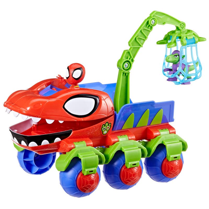 Hasbro-Marvel-Spidey-And-His-Amazing-Friends--Set-De-Juego-De-Superheroes-Dino-Grua-Aracnida-F9480-
