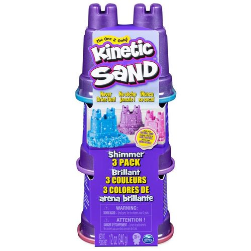 Kinetic Sand Multipack Destellos 3 Kits con Molde