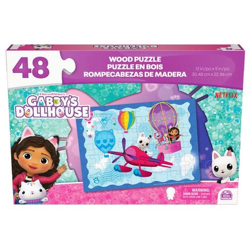 Gabby's Doll House Rompecabezas de Madera 48 Piezas