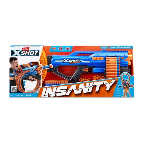 Lanzador de Dardos X-Shot Insanity Mad Mega con 72 Dardos