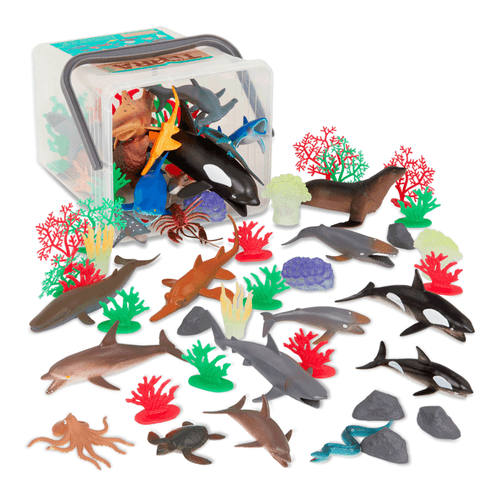 Animales Marinos Terra Cubeta con 26 animales y 32 accesorios