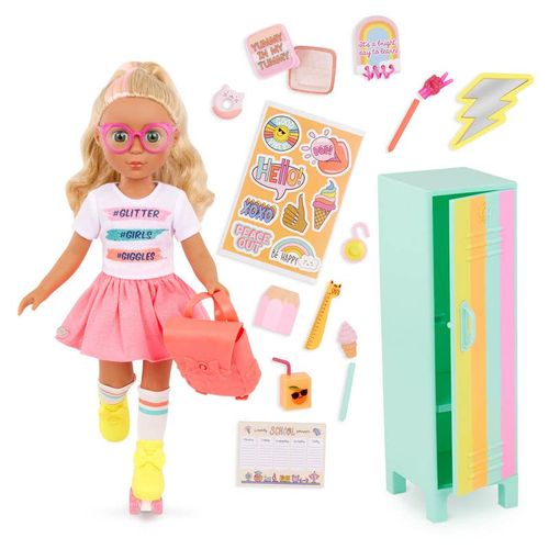 Muñeca Glitter Girls Sunnie con Locker Escolar