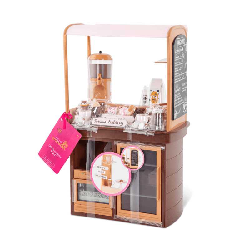 Puesto De Chocolate Caliente Para Muñecas Our Generation | Set Completo Para Muñecas De 46 Cm