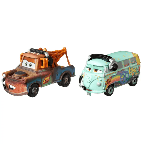 Cars de Disney y Pixar Duo Pack Vehículos de Juguete Mate y Fillmore